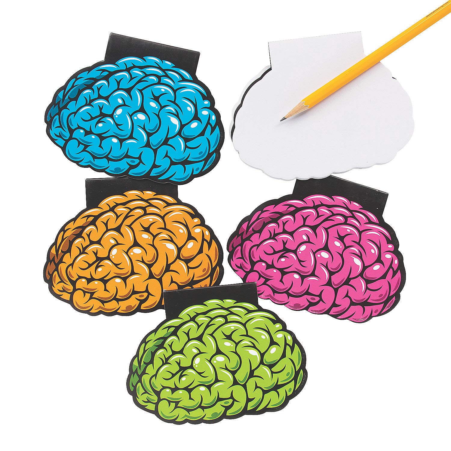 Brain Shaped Notepads - 24-Pack Fun Memo Pads for Office, School & Creative Journaling - Unique Stationery Gift Idea for Students & Professionals