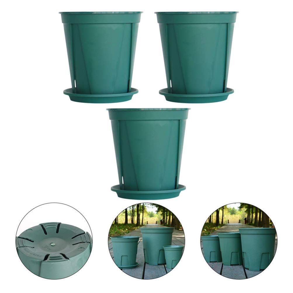 5 Sets Breathable Plastic Plant Pots for Succulents, Flowers & Garden Plants - Root Control Design, Lightweight & Durable Garden Planters for Indoor/Outdoor Use - Perfect for Home Decor, Balcony Gardening & Office Plants