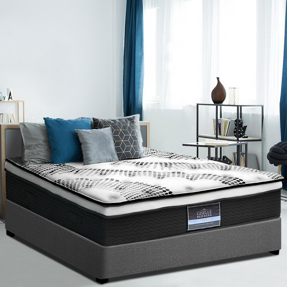 Como Euro Top Pocket Spring Mattress - 32cm Thick Double Size for Ultimate Comfort | Perfect for Bedroom, Guest Room & Dormitory | Pressure Relief & Spinal Support