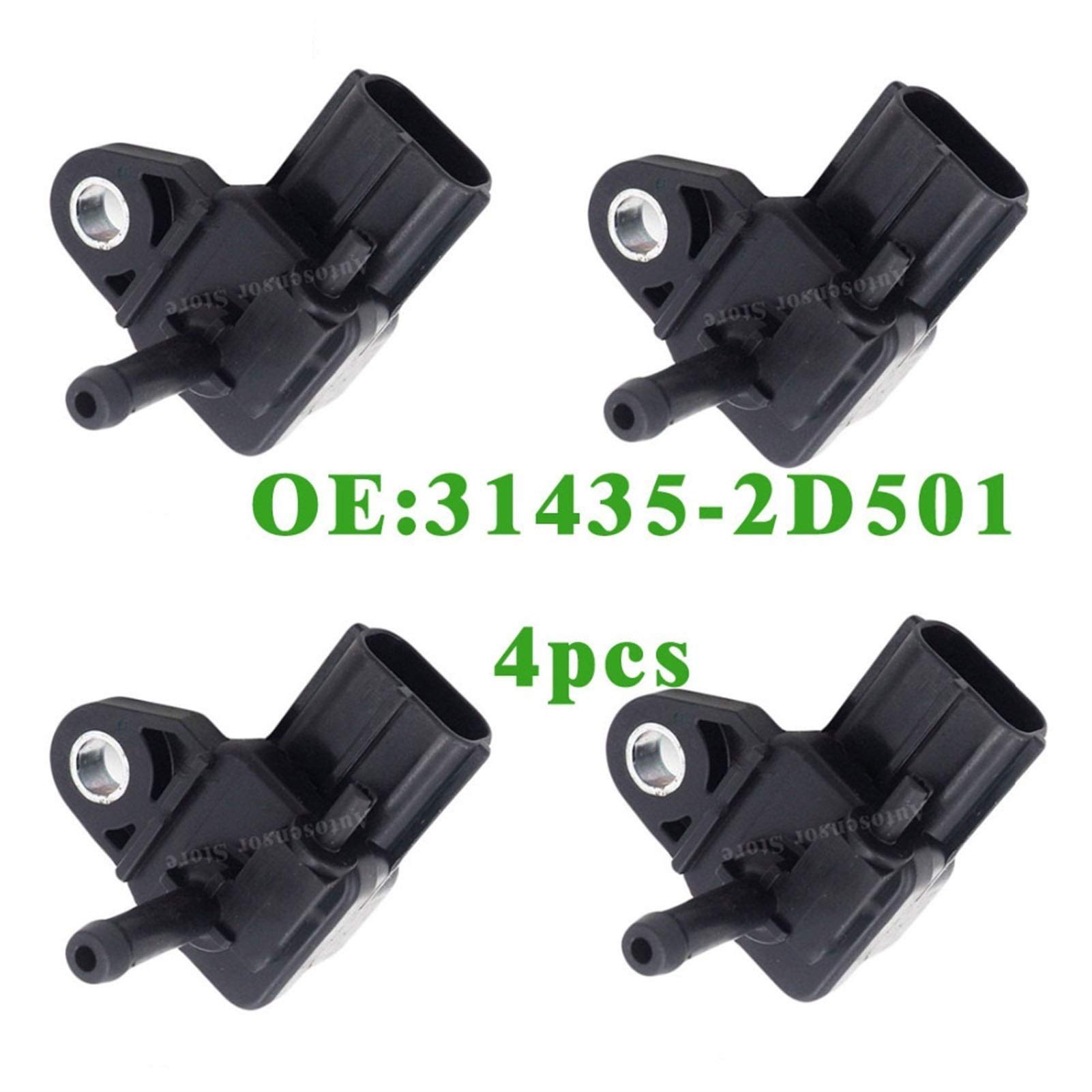 4pcs 31435-2D501 Vapor Canister Pressure Sensor Compatible with Hyundai Elantra 2.0L 2000-2006 - Automotive Replacement Part for Fuel Emission System Repair & Maintenance
