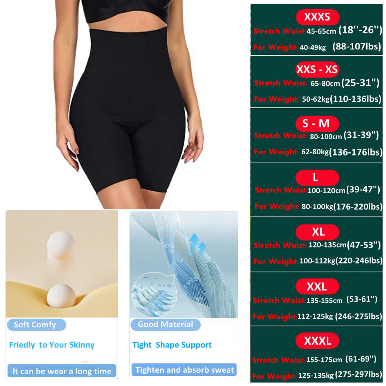 Best Women's Shapewear Shorts for Tummy Control & Body Shaping - High Waisted Slimming Underwear for Workout, Dress Wear & Everyday Comfort