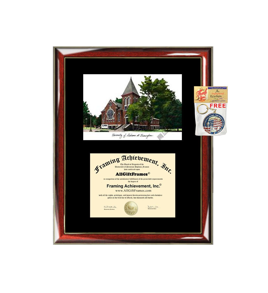 UAB Diploma Frame - University of Alabama Birmingham Graduation Certificate Display with Mat - Perfect Graduation Gift for UAB Alumni & Students - Office, Home, or Dorm Decor
