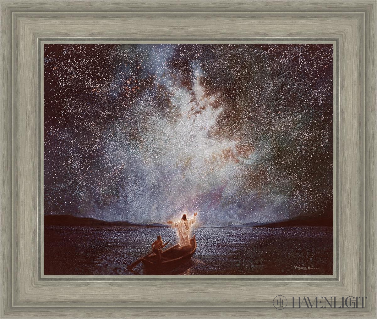 Calm And Stars By Yongsung Kim - Beautiful Celestial Wall Art for Home & Office Decor - Perfect for Bedroom, Living Room, Meditation Space