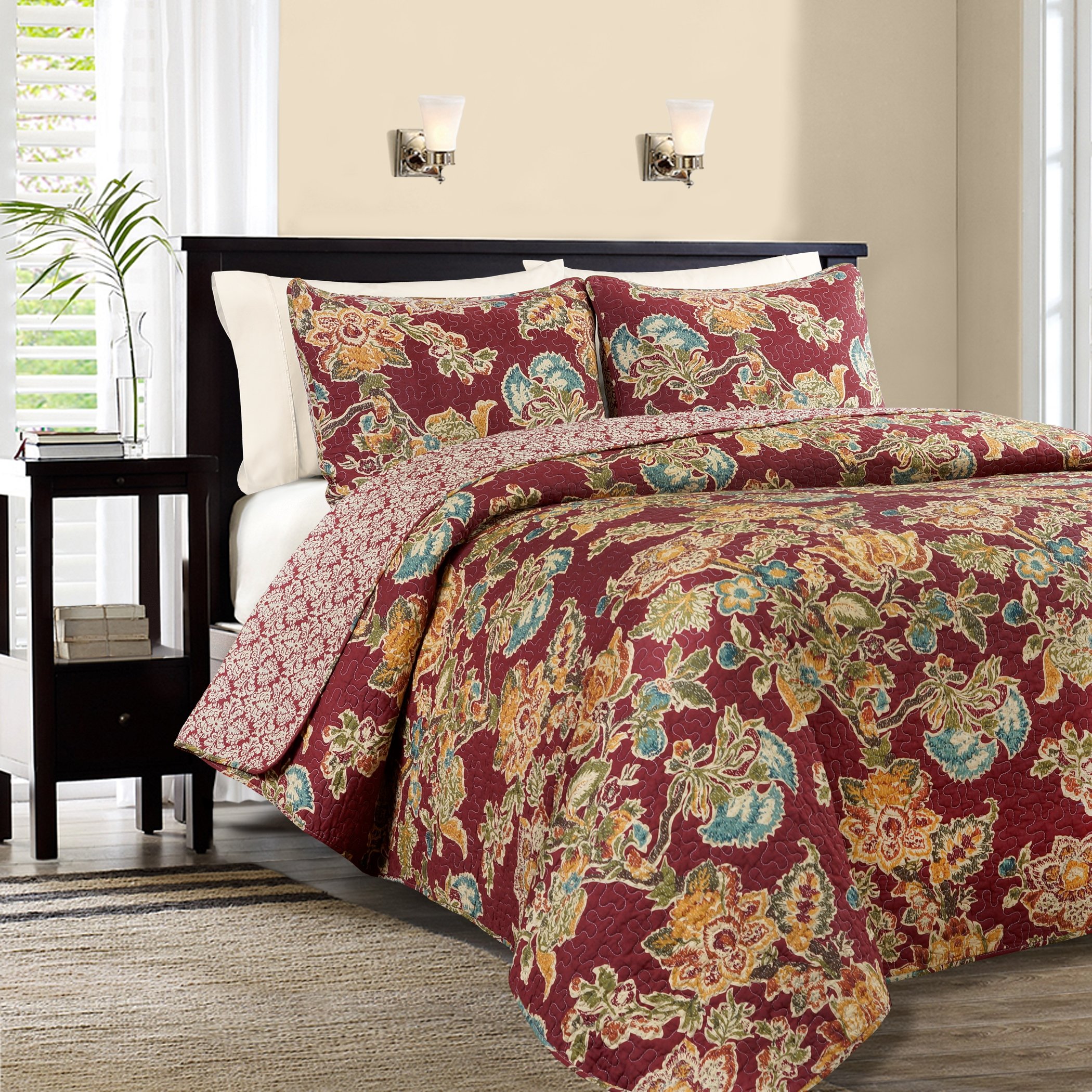 Hedaya Home Fashions King Size Lauren Quilt Set - Soft Bedding Comforter for Master Bedroom & Guest Room Decor