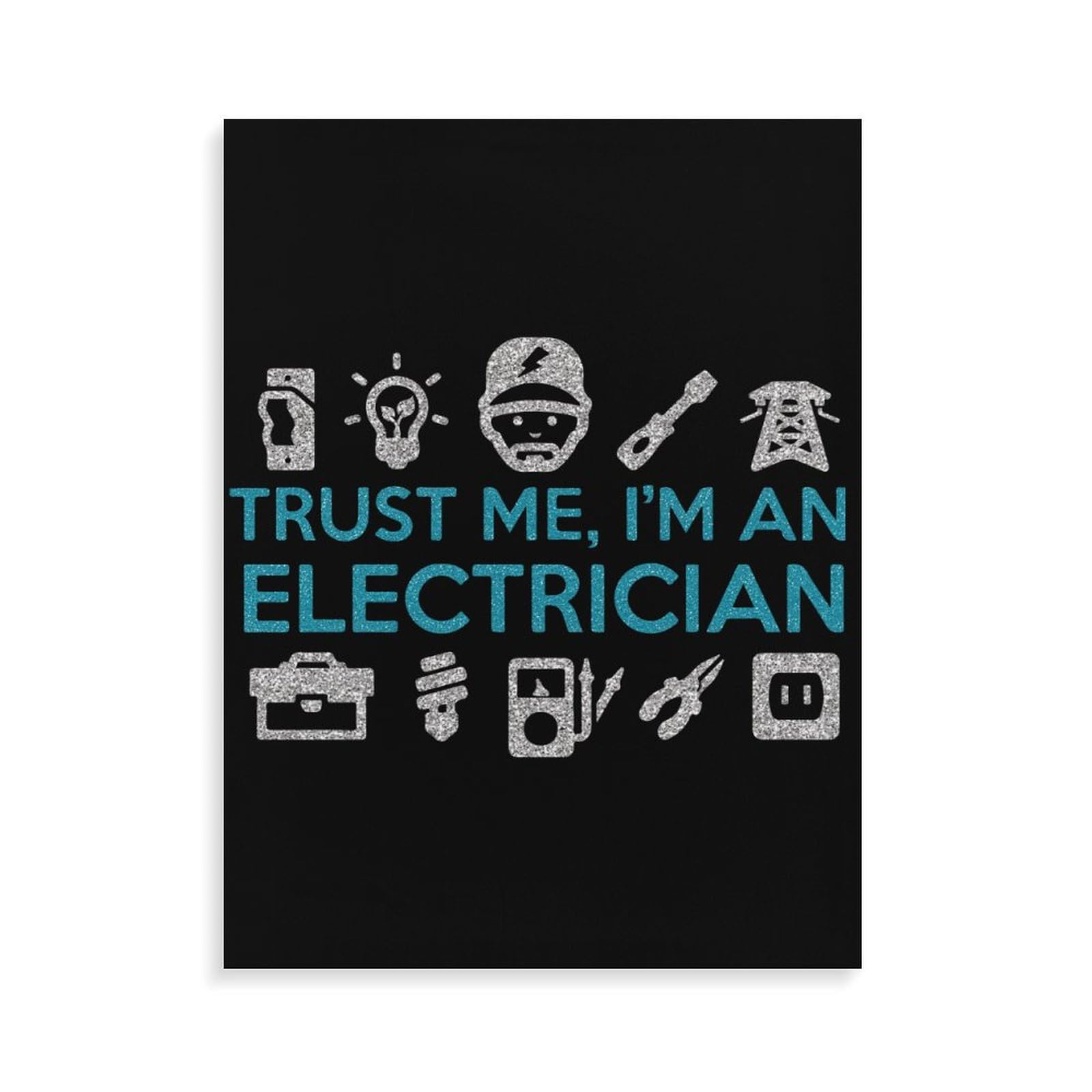 Trust Me I'm an Electrician Paint by Numbers Kit for Adults - Personalized Digital Oil Painting Set with Frame | Creative Gift for DIY Home Decor & Stress Relief