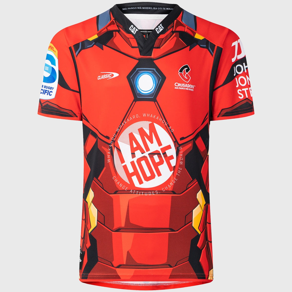 Iron Man Classic Crusaders Replica Rugby Shirt for Men - Superhero Fan Apparel for Game Day & Cosplay Events