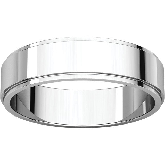 14K Gold 5mm Flat Edge Men's Wedding Band Ring - Classic & Durable for Engagement, Anniversary, and Everyday Wear