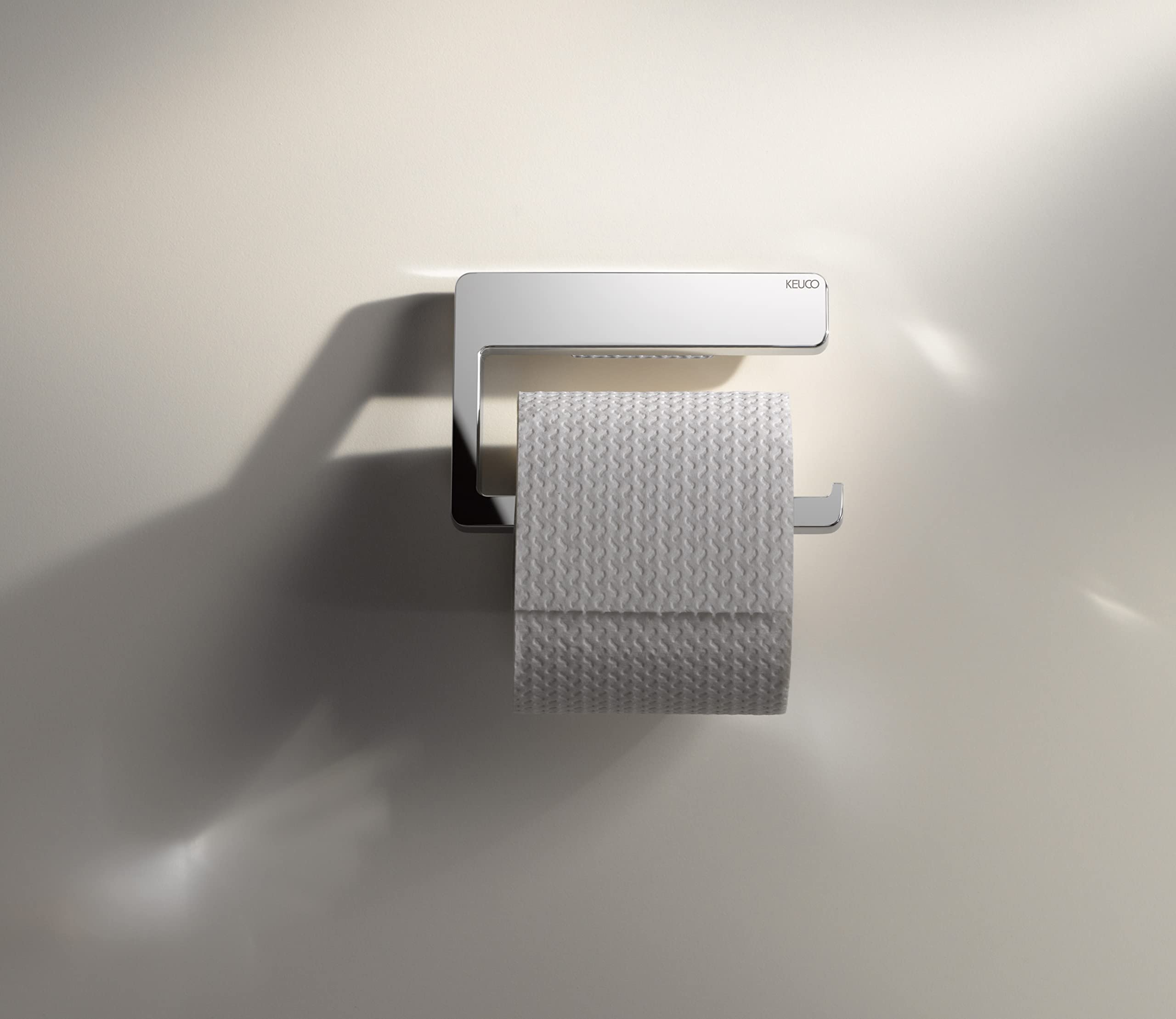 12762010000 Chrome Toilet Paper Holder - Wall Mounted Bathroom Tissue Roll Dispenser for Home, Office, and RV Use