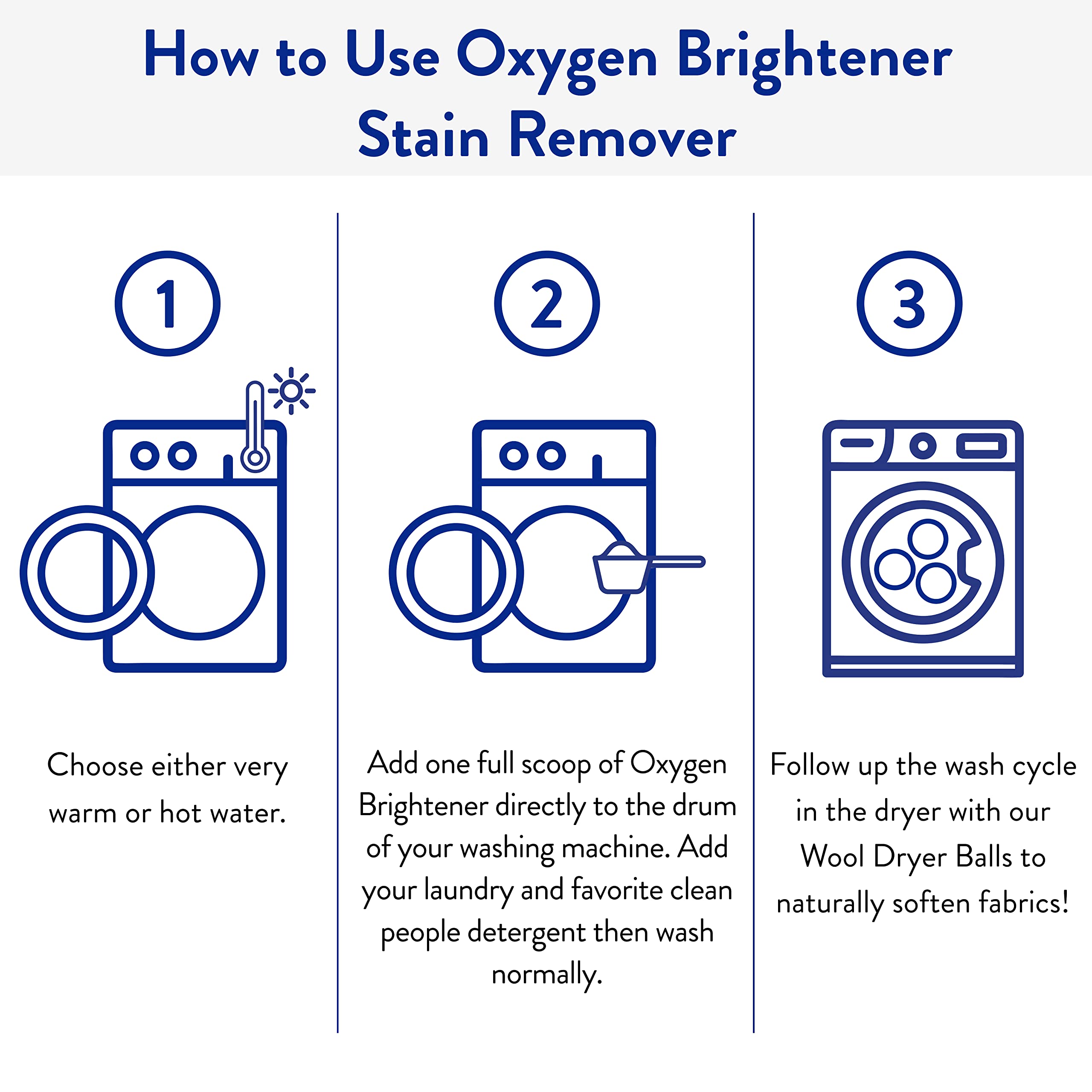 The Clean People Oxygen Brightener Stain Remover | Bleach-Free Laundry Whitener for Whites & Colors | Plant-Based, Eco-Friendly Formula | 41 oz | Perfect for Removing Tough Stains from Clothes, Linens & Fabrics