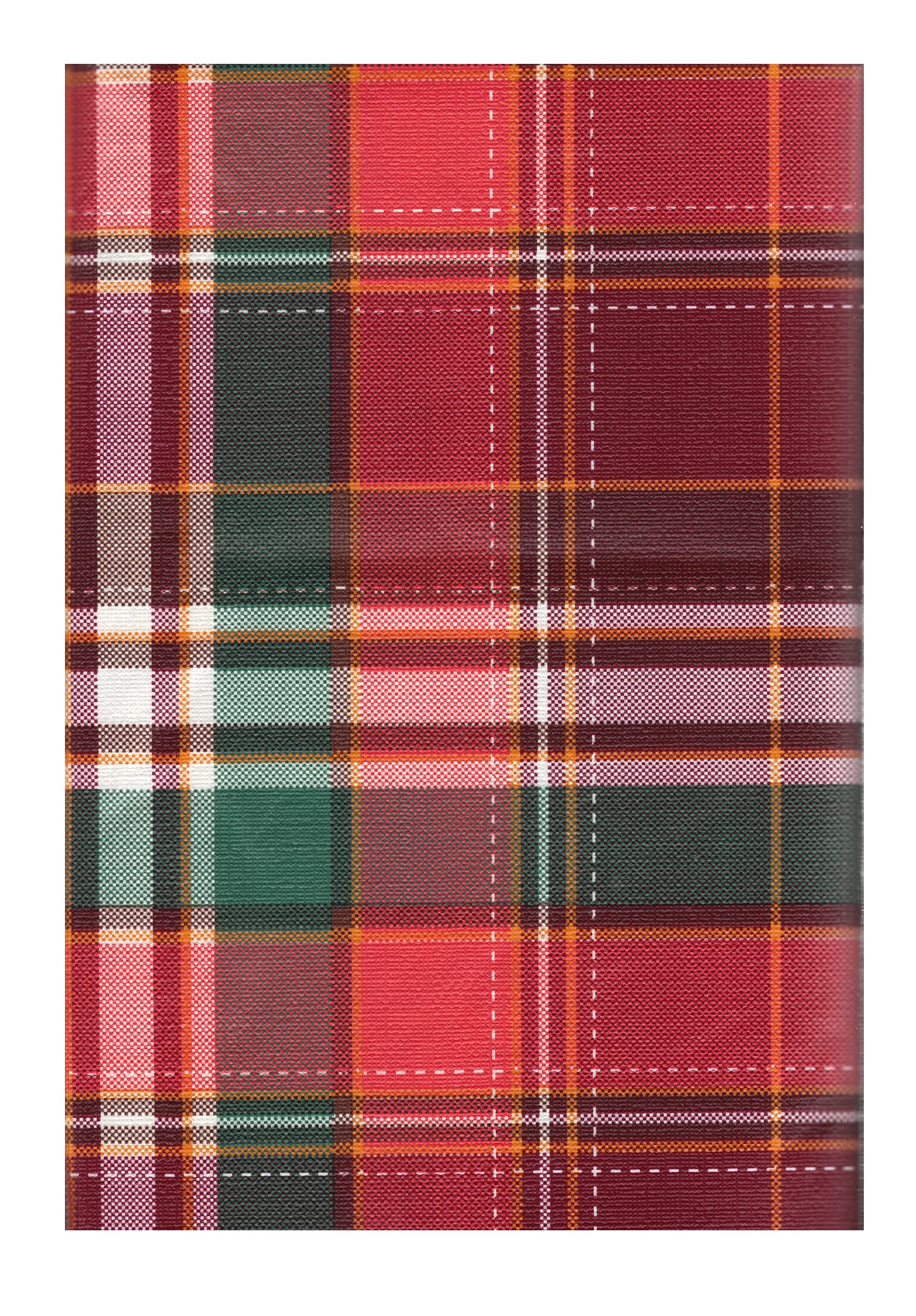 Harvest Plaid PEVA Tablecloth - Flannel Backed for Fall Dining (60 Round)