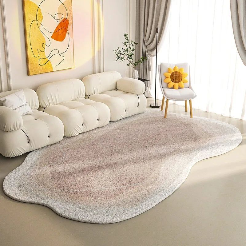 Premium Lamb Wool Oval Kitten Touch Carpet - Ultra Soft & Luxurious Home Decor for Living Room, Bedroom, Nursery | Cozy & Elegant Floor Mat for Pets & Kids Play Area