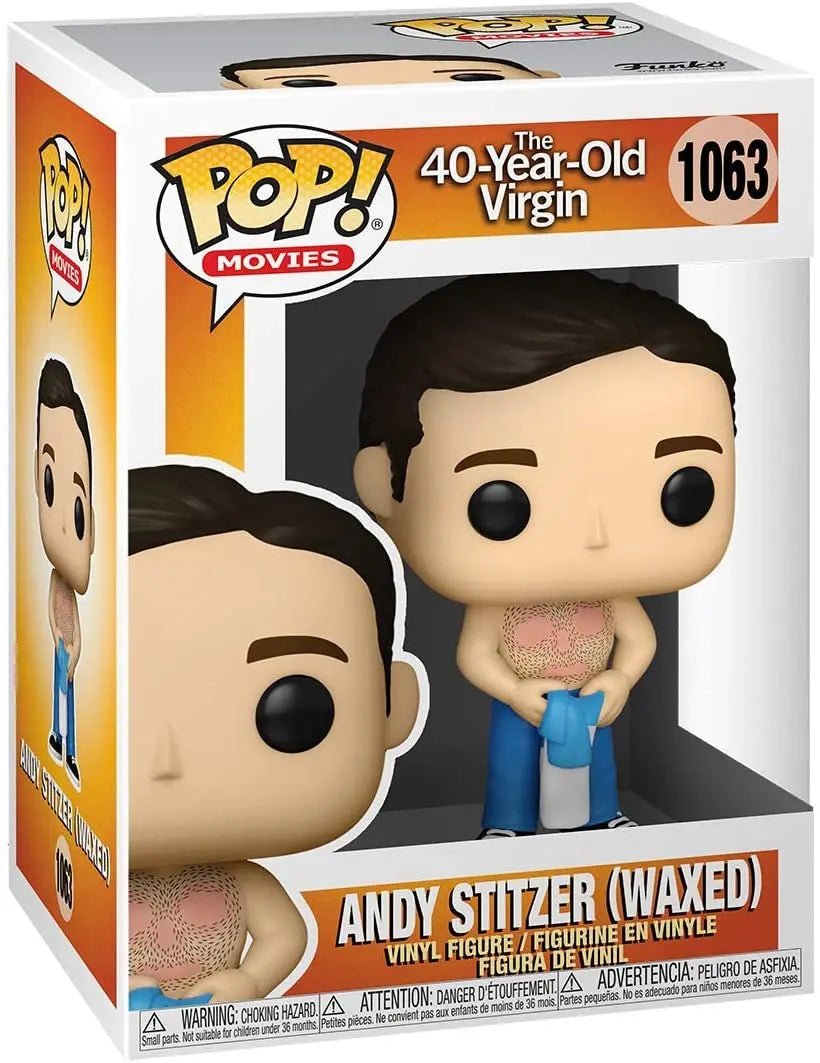 Andy 40 Year Old Virgin Waxed Pop Vinyl Funko Figure - Exclusive Collectible in Original Packaging - Perfect for Movie Fans & Pop Culture Collectors