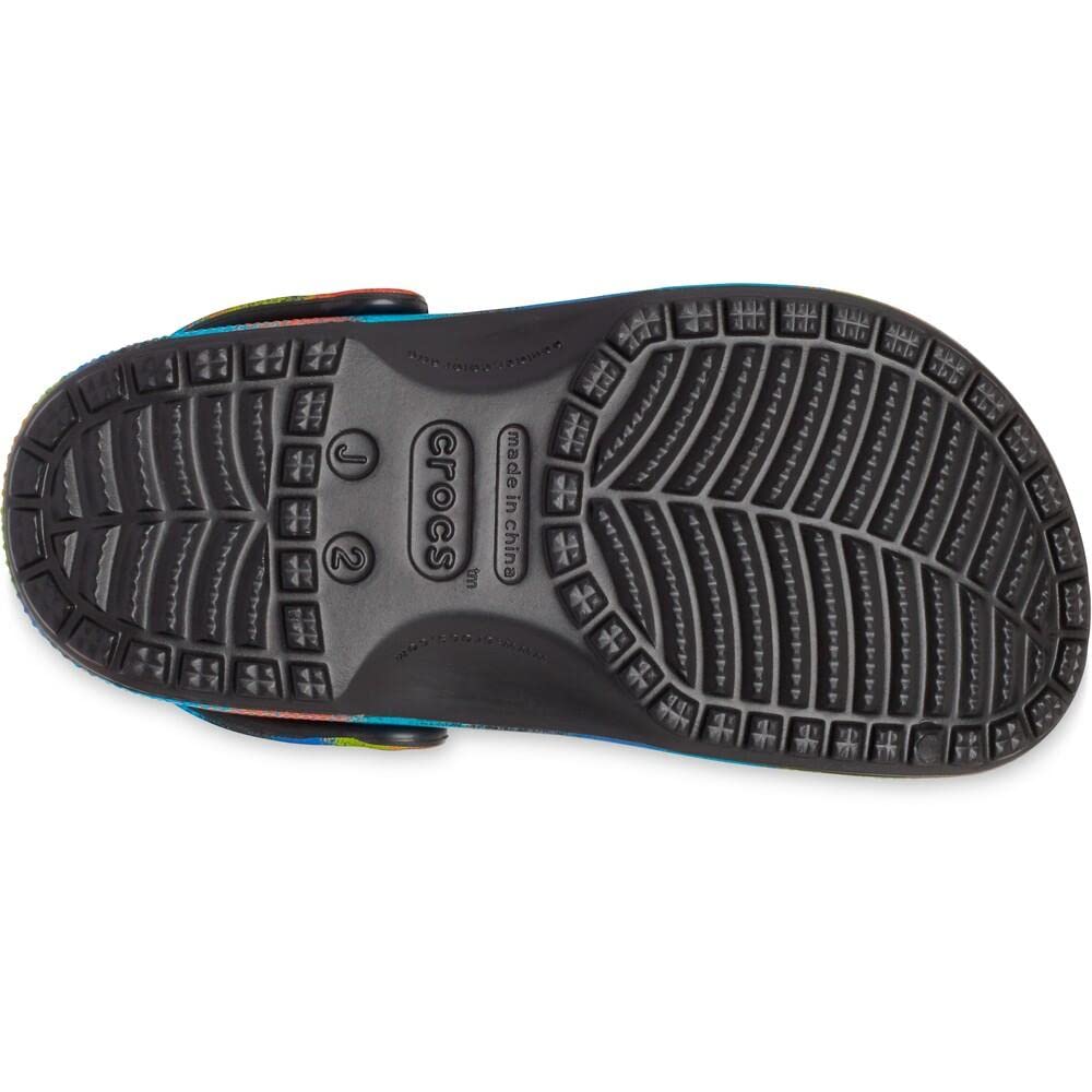 Crocs Kids' Classic Tie Dye Clogs - Comfortable & Lightweight Water Shoes for Boys & Girls (Infant/Toddler/Little Kid/Big Kid) | Perfect for Beach, Pool, Playground & Everyday Wear