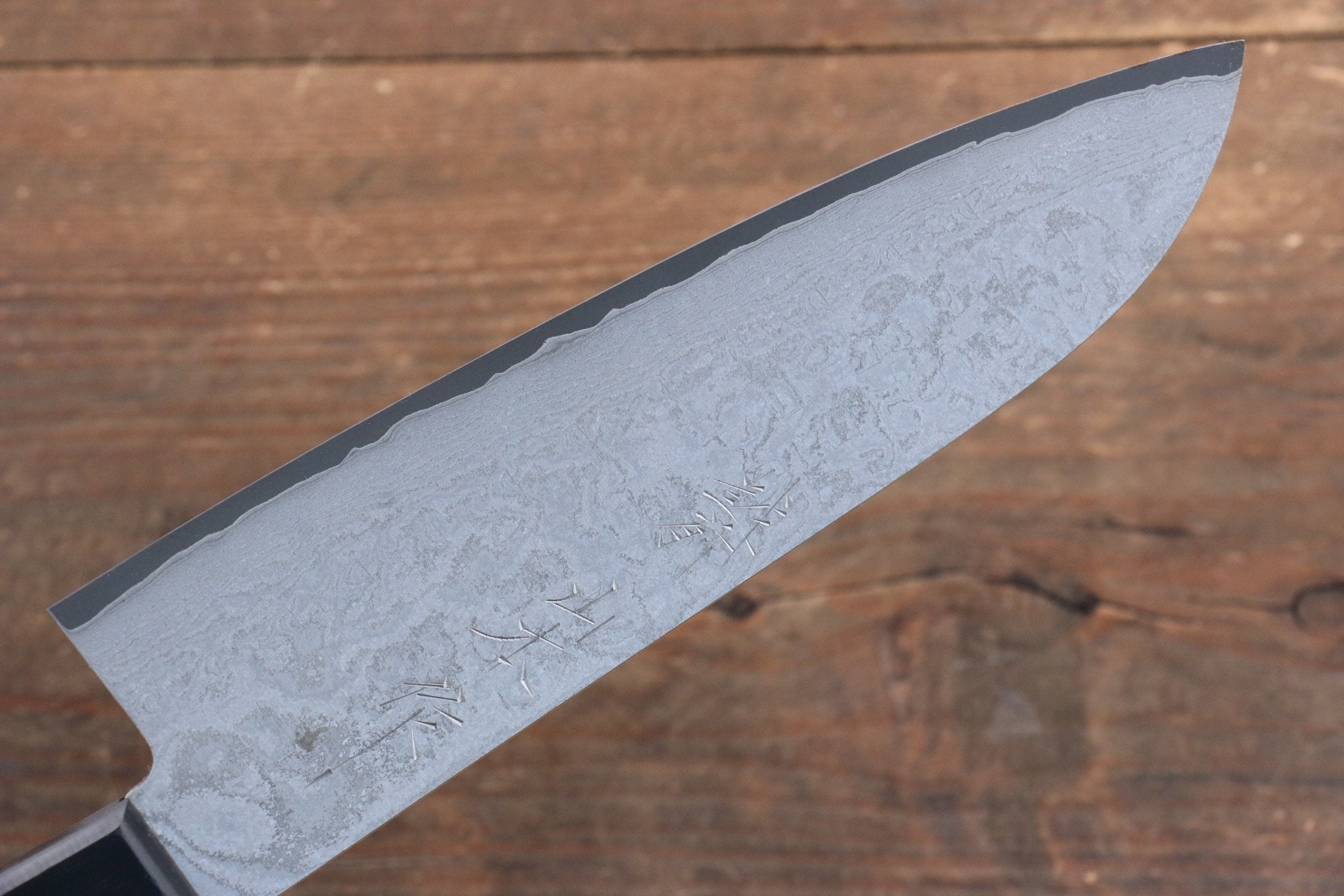 Nao Yamamoto VG10 Black Damascus Santoku Knife 180mm - Japanese Chef Knife with Black Pakkawood Handle - Perfect for Slicing, Dicing, and Chopping Vegetables, Meat, and Fish