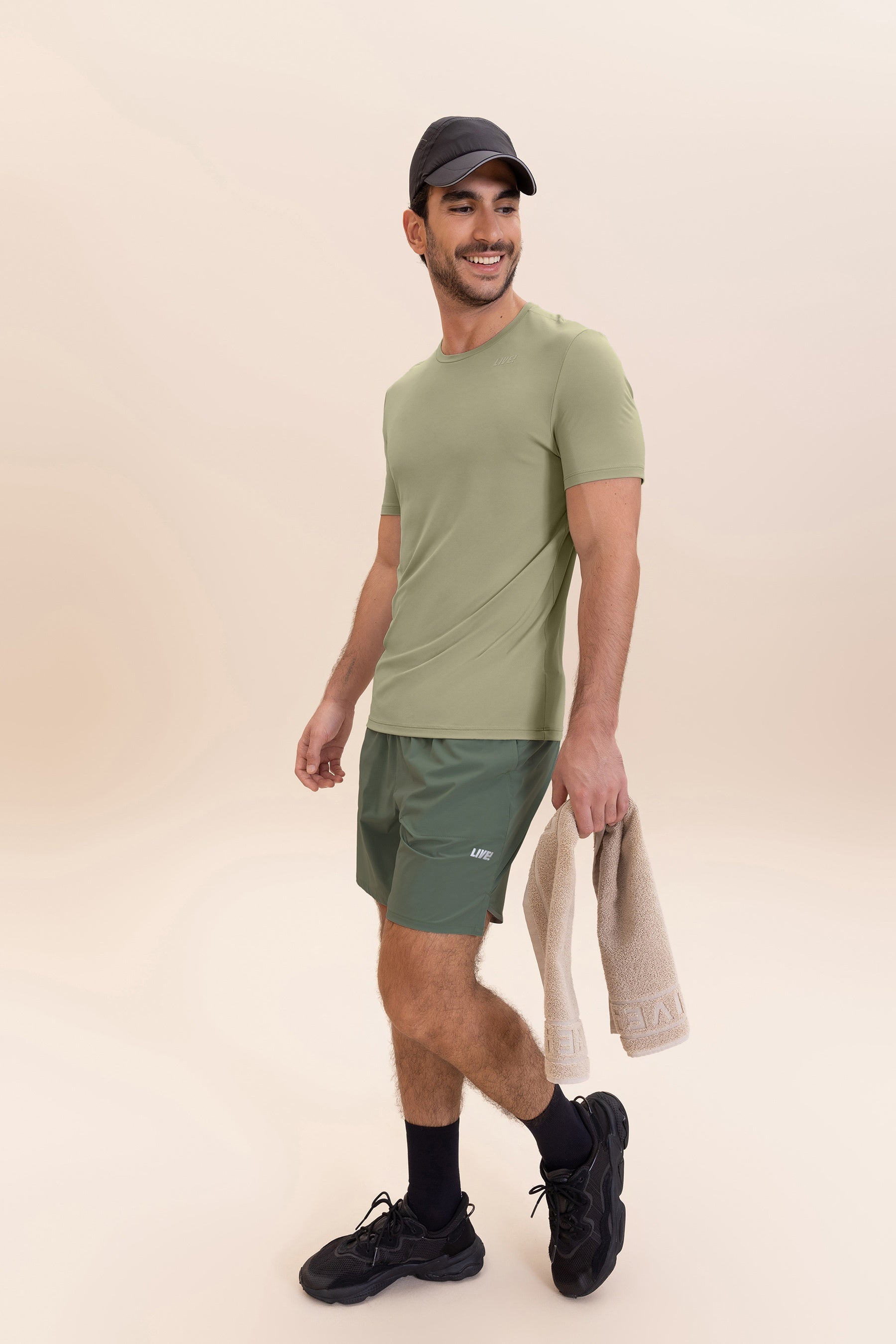 Breathable Bio Stretch Men's T-Shirt - Soft Comfort Fit Cotton Tee for Casual Wear, Gym & Outdoor Activities