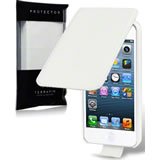 Apple iPhone 5 / 5S / SE Flip Cover Case - Premium White Leather Wallet Protective Phone Case for Women & Men - Perfect for Work, Travel & Daily Use
