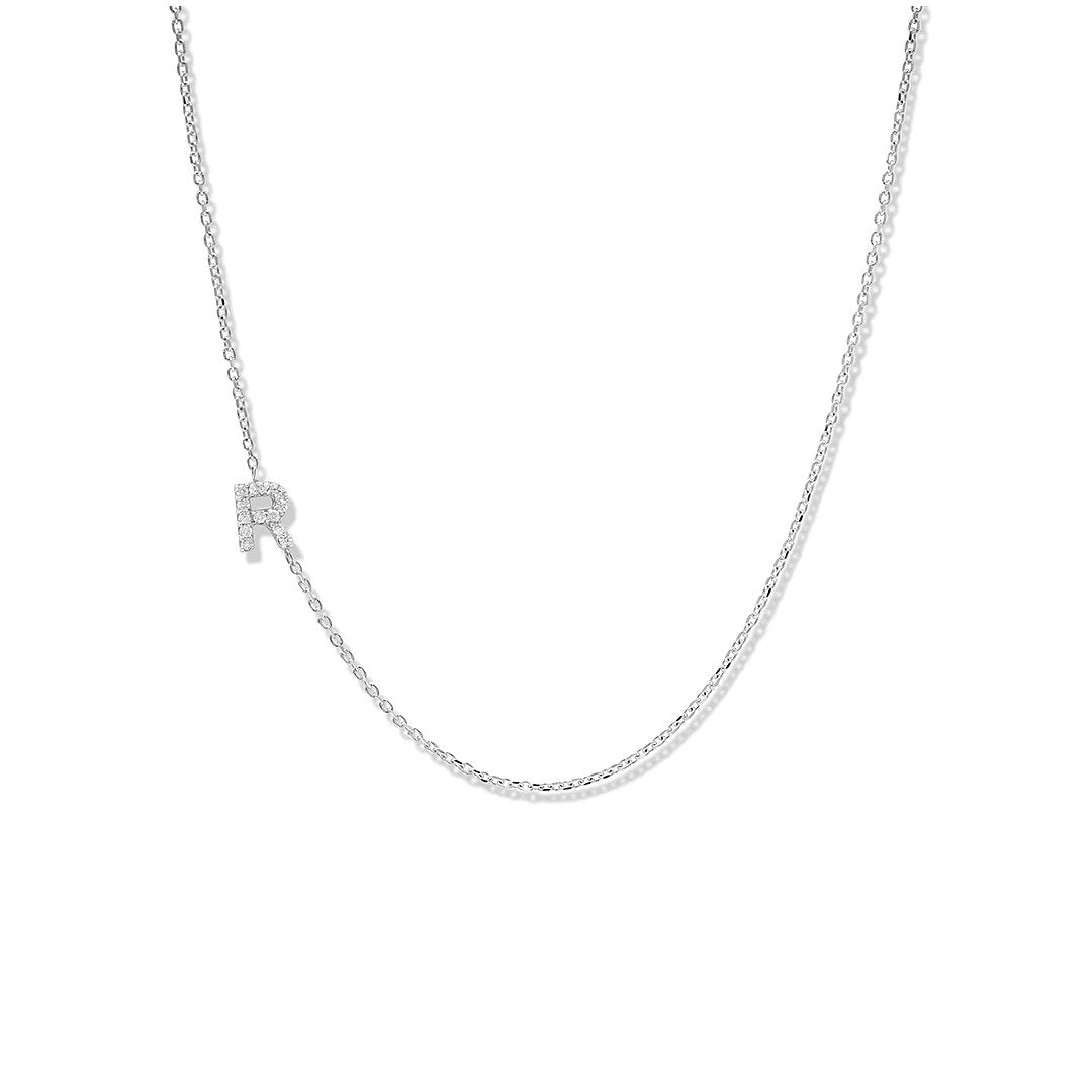 0.05 Carat Diamond Letter R Necklace - 18K Gold Initial Pendant for Women - Perfect for Birthdays, Anniversaries & Gifts