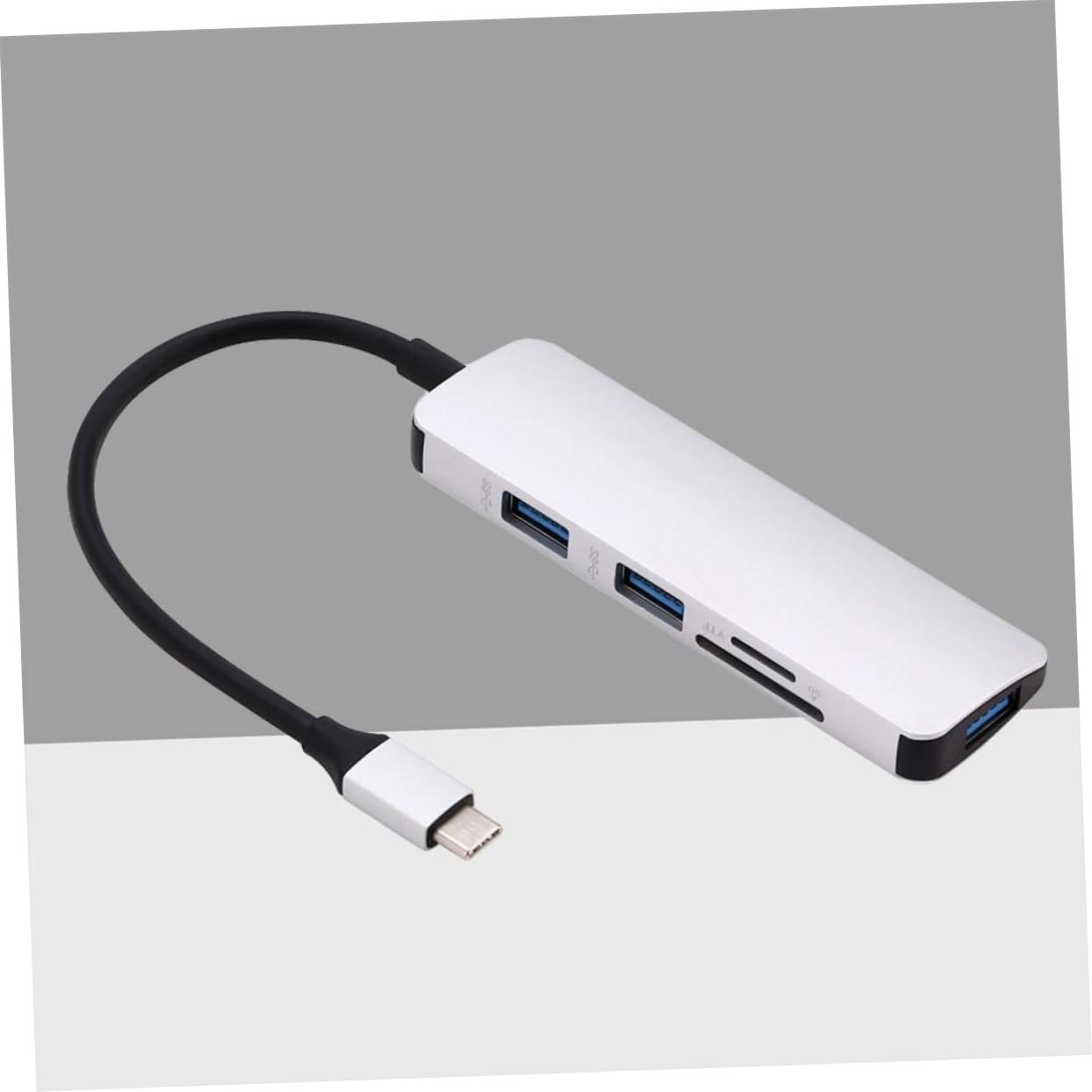 OSALADI 5-in-1 USB C Hub Adapter with Ethernet Port, SD Card Reader, USB 3.0 Ports - Perfect for MacBook Pro/Air, Chromebook, Windows Laptops & Home Office Workstations