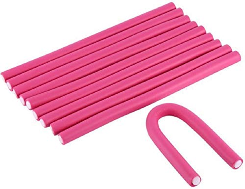 10-Piece Large Magic Hair Curler Set - Soft Sponge Bendy Twist Rollers for Effortless Curls (Multicolor) | Perfect for Home Styling, Travel & Salon-Quality Waves