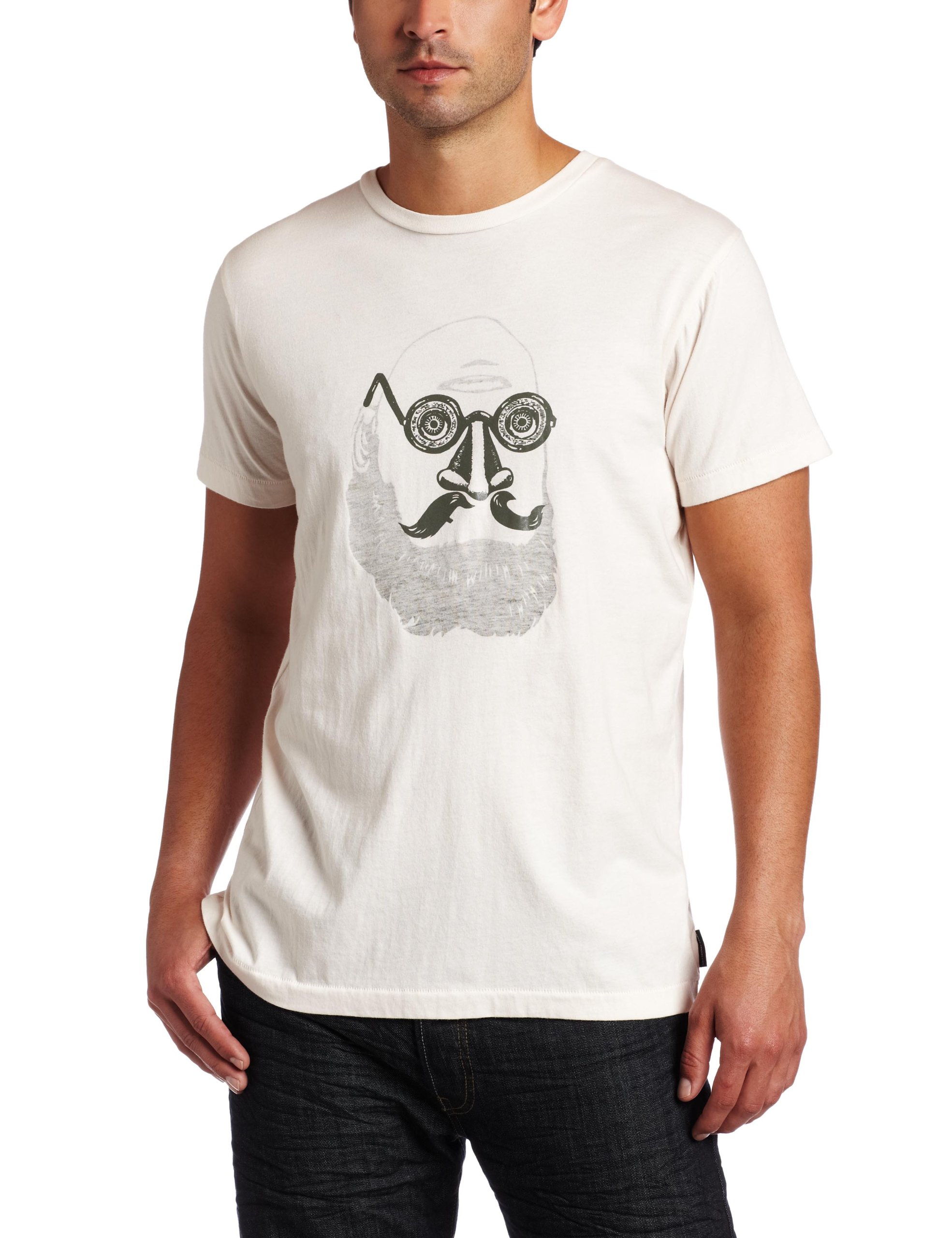 French Connection Men's Fake Face Graphic Short Sleeve T-Shirt - Casual Cotton Tee for Streetwear & Summer Outfits
