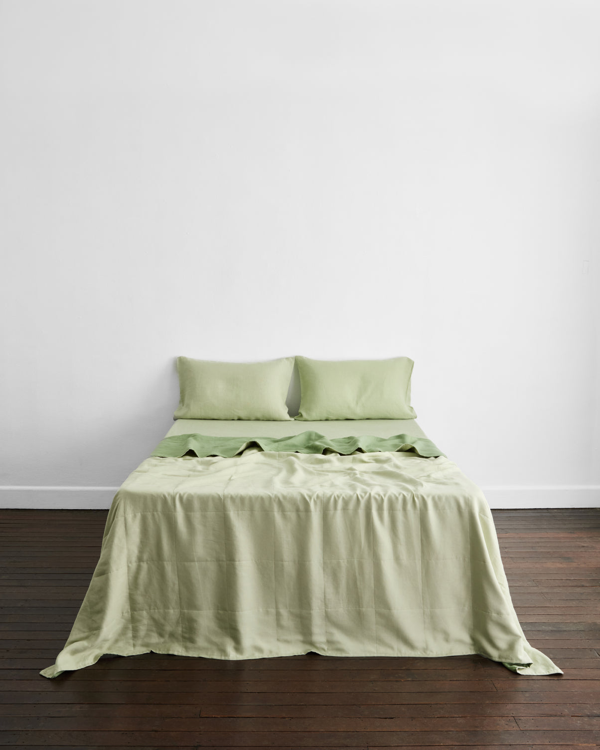 Premium Sage & Pistachio 100% French Flax Linen Quilt Set - Breathable & Eco-Friendly Bedding for All Seasons | Perfect for Master Bedrooms, Guest Rooms & Cozy Home Decor
