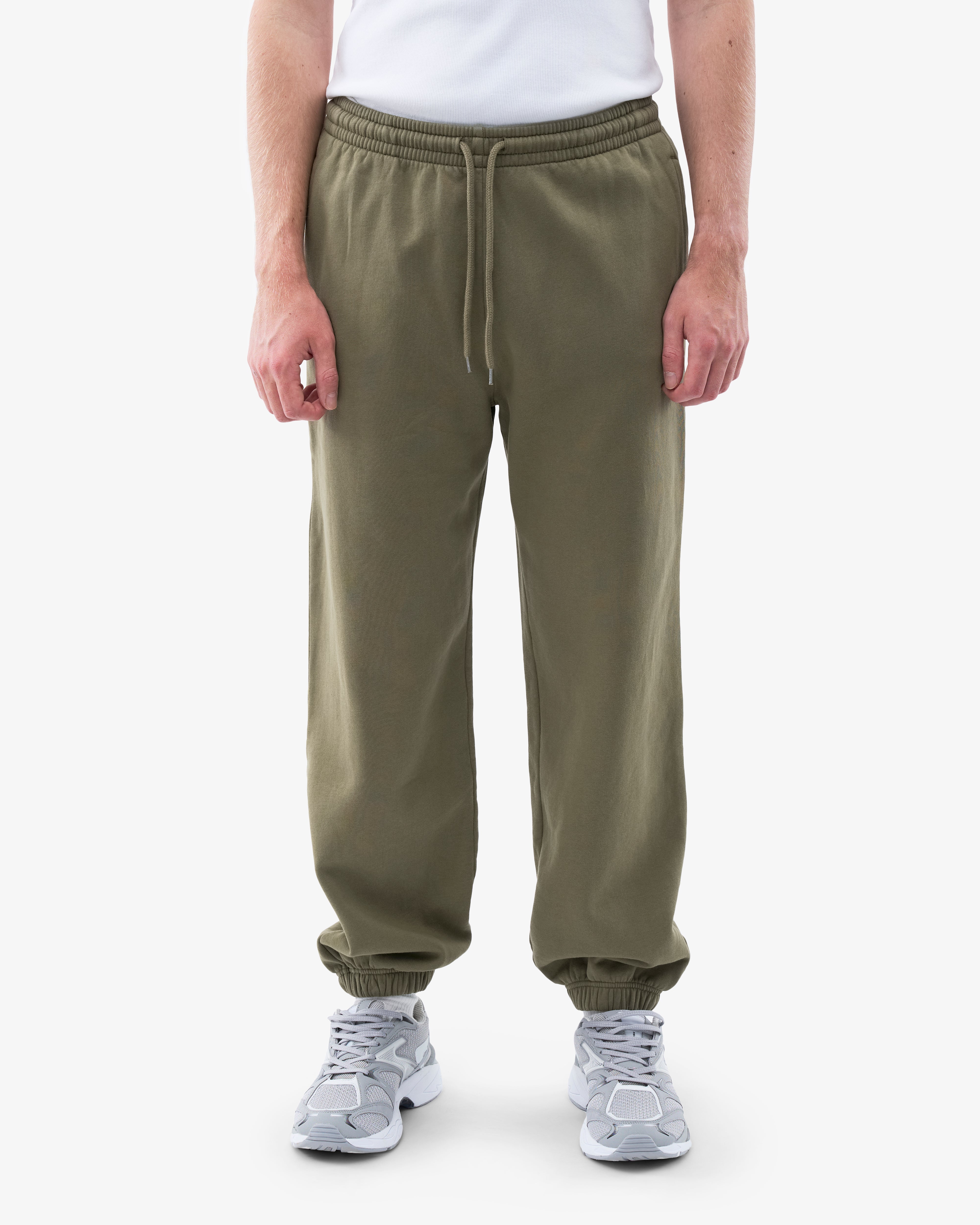 Organic Relaxed Sweatpants for Women - Soft & Comfortable Cotton Joggers in Dusty Olive - Perfect for Yoga, Lounge & Casual Wear
