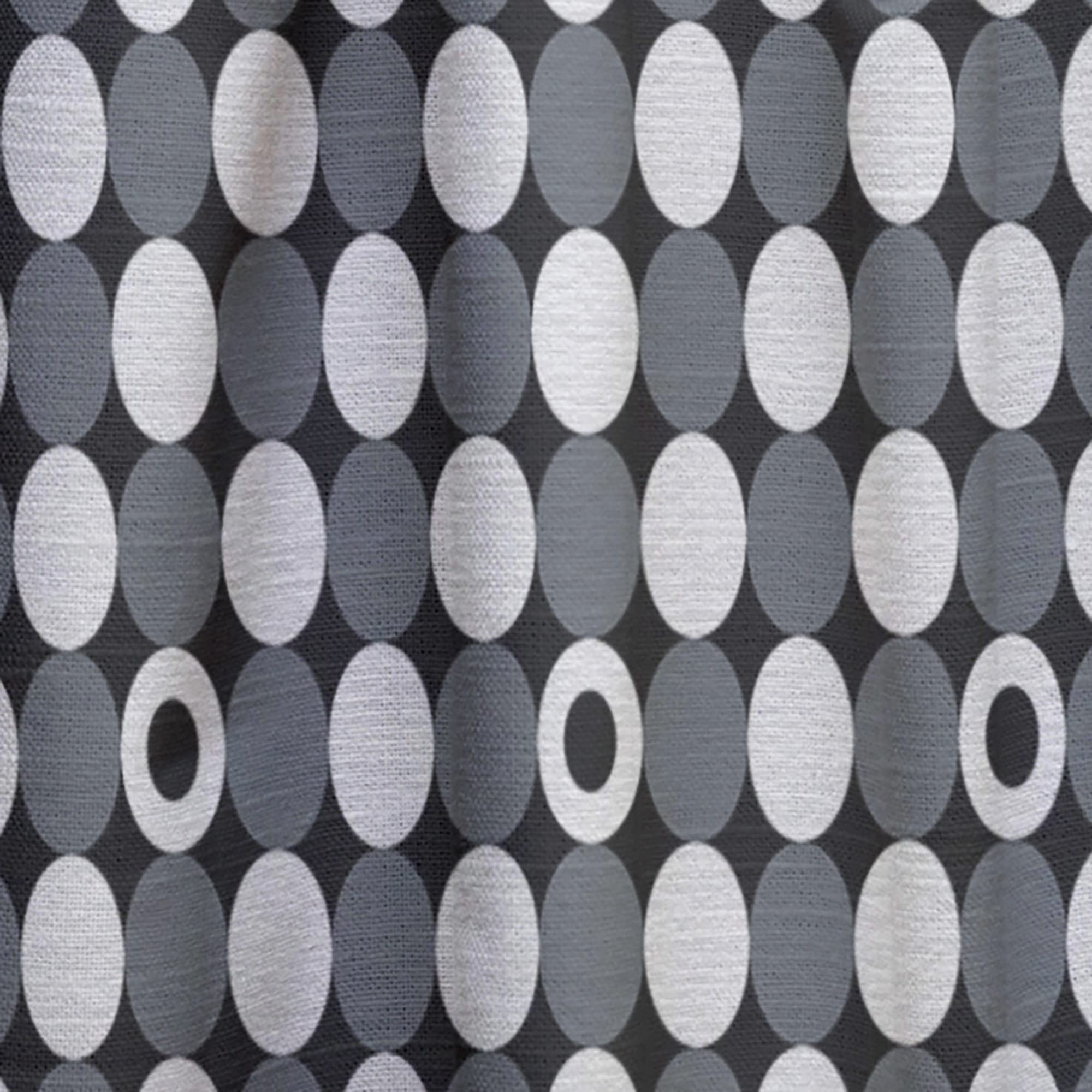 DesignQ Monochrome Geometric Pattern XIV Thermal Insulated Curtains - Single Panel 52x120 - Blackout Drapes for Bedroom & Living Room - Modern Window Treatment for Home Decor