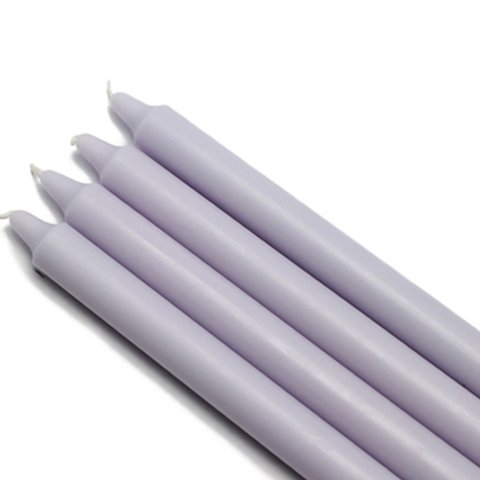 10 Inch Lavender Straight Taper Candles - Bulk Pack of 144 Candles for Weddings, Church, Home Decor & Romantic Ambiance
