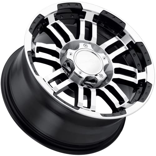 Vision Warrior 375 Gloss Black Machined Face Wheel 15x7.5 Inch 5x127mm Bolt Pattern - Premium Alloy Rims for Trucks, Jeeps & SUVs | Off-Road & Street Performance