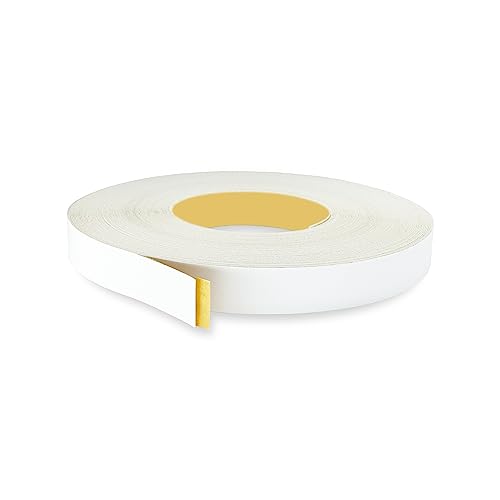 UNMAR White PVC 3/4 inch x 250 ft Edge Banding Tape - Peel and Stick Strong Adhesive for Furniture, Cabinets, Shelves - Flexible Durable PVC Edging for DIY Home Improvement & Woodworking Projects