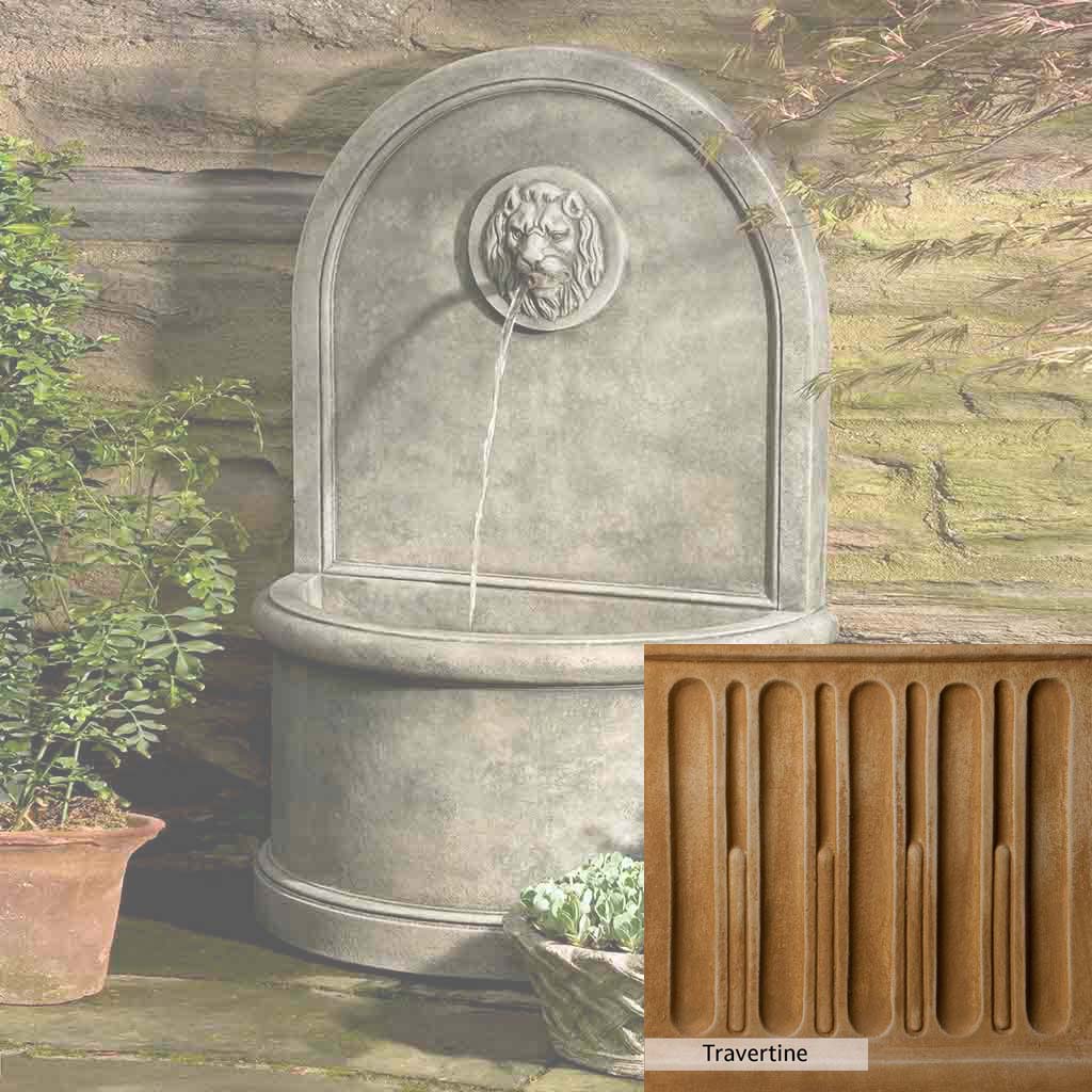 Campania International Lion Wall Fountain - Outdoor Garden Decor, Classic Roman Statue Water Feature for Patio, Yard, and Landscape Design | Perfect for Mediterranean, Tuscan, and Villa Style Gardens