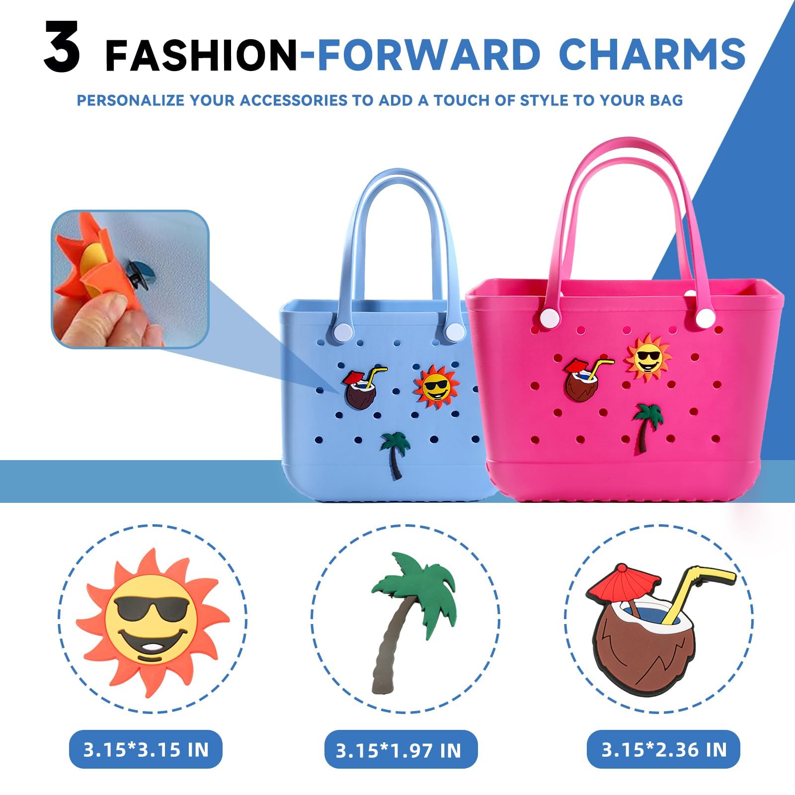 Waterproof Washable Rubber Beach Tote Bag for Women - Lightweight Sandproof Pool & Beach Handbag - Perfect for Swimming, Travel, Shopping & Outdoor Activities