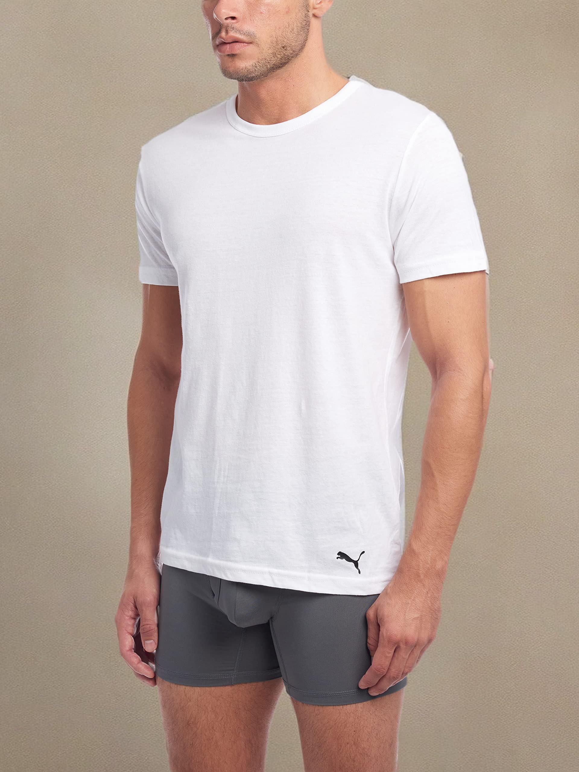 PUMA Men's 3 Pack Crew Neck T-Shirts - Soft Cotton Casual Tees for Everyday Wear | Gym, Workout & Street Style Outfits