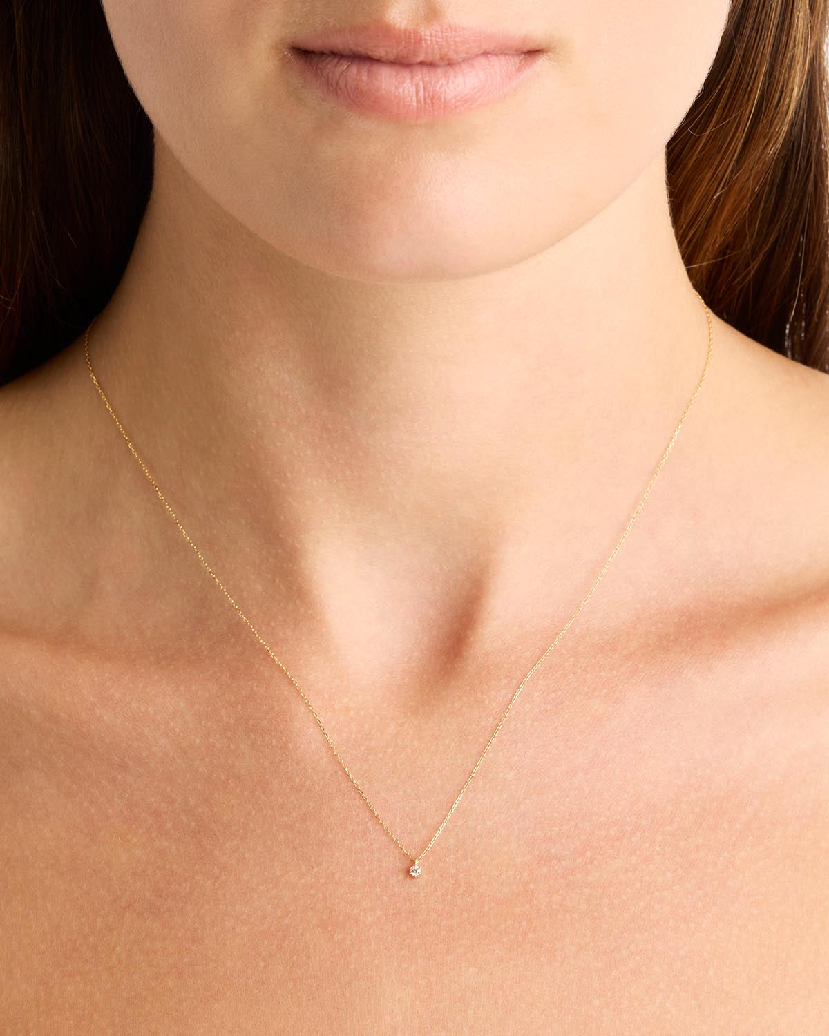 14K Solid Gold Sweet Droplet Diamond Necklace for Women - Elegant Dainty Pendant Jewelry Gift for Anniversary, Valentine's Day & Special Occasions