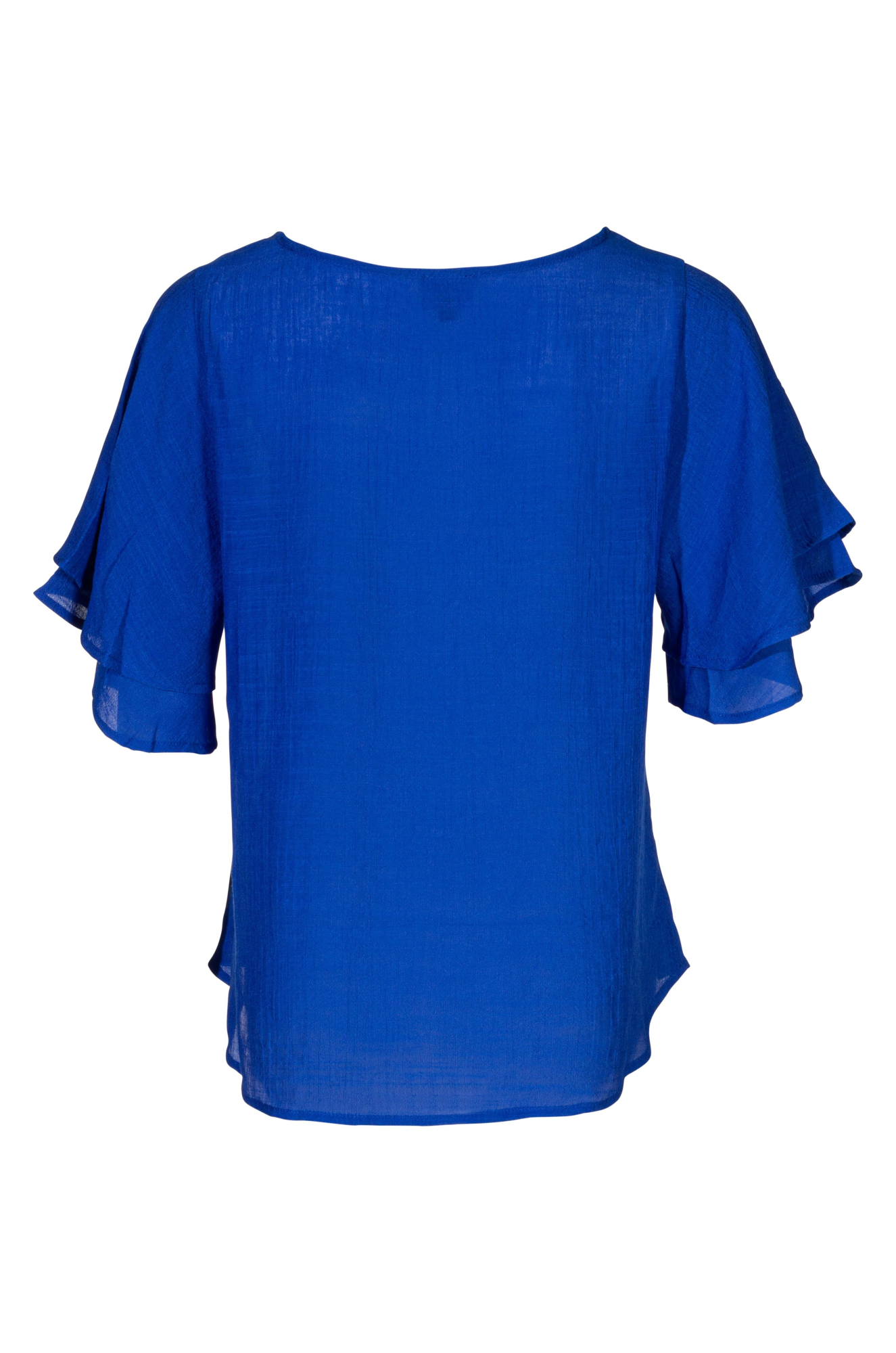Royal Double Flutter Sleeve Blouse - Elegant Women's Top for Casual Wear & Special Occasions | 8822A1 | Perfect for Office, Date Night & Summer Outings