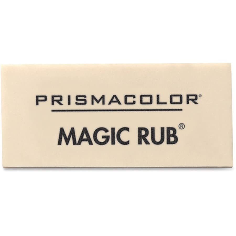 Magic RUB Art Eraser - Premium Vinyl Erasers (Pack of 12) - Perfect for Sketching, Drawing & School Projects