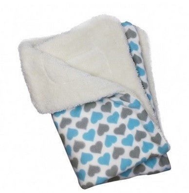 Cozy Blue and Gray Hearts Fleece Ultra Plush Blanket - Soft Flannel Throw for Bed, Couch & Winter Warmth - Perfect Gift for Valentine's Day, Christmas & Home Decor