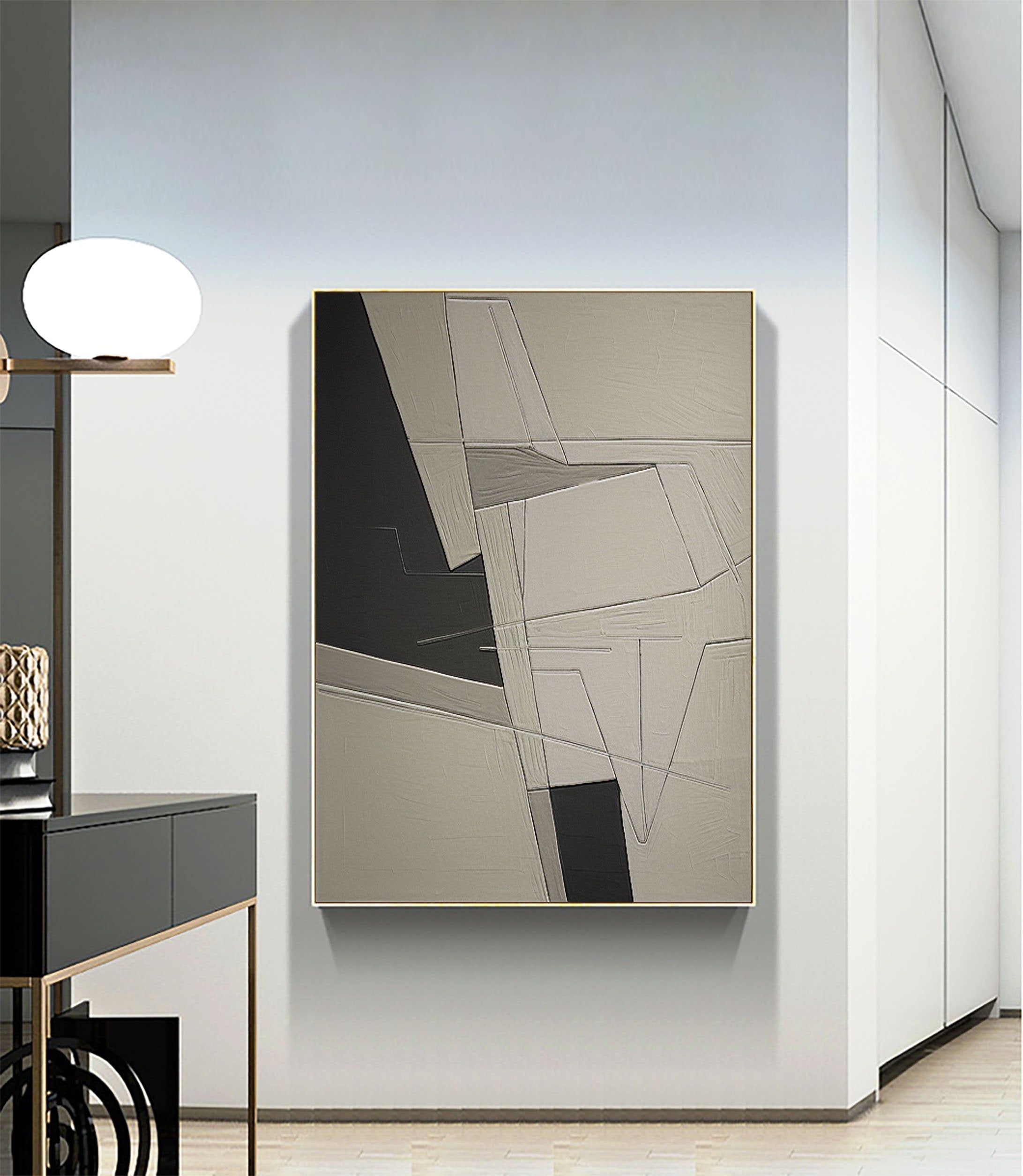 Beige & Brown Abstract Wall Art Print #BB035 - Modern Home Decor for Living Room, Bedroom & Office