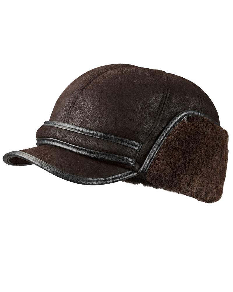 Frr Shearling Sheepskin Fudd Hat - Warm Winter Trapper Hat for Men & Women - Cozy Outdoor Hunting, Skiing, and Snow Activities