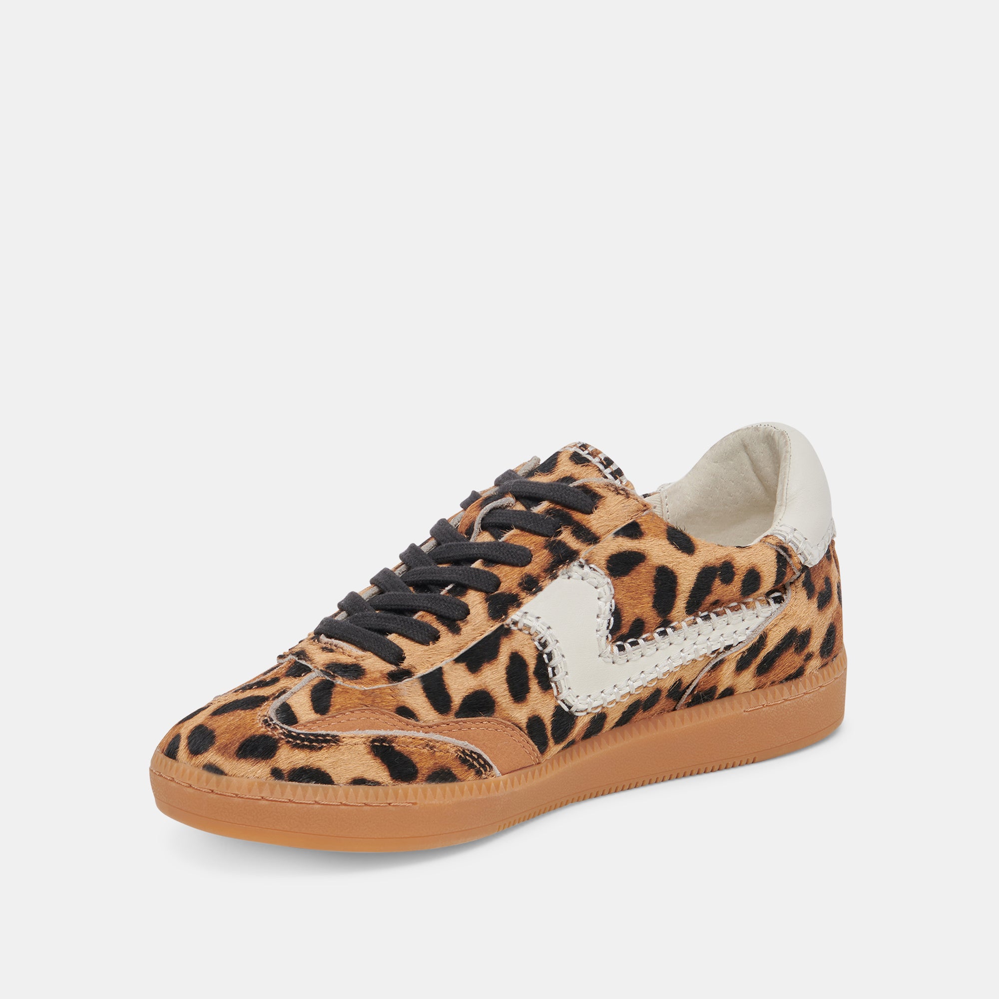 Notice Stitch Sneakers - DK Leopard Calf Hair Women's Fashion Shoes for Casual Wear & Street Style