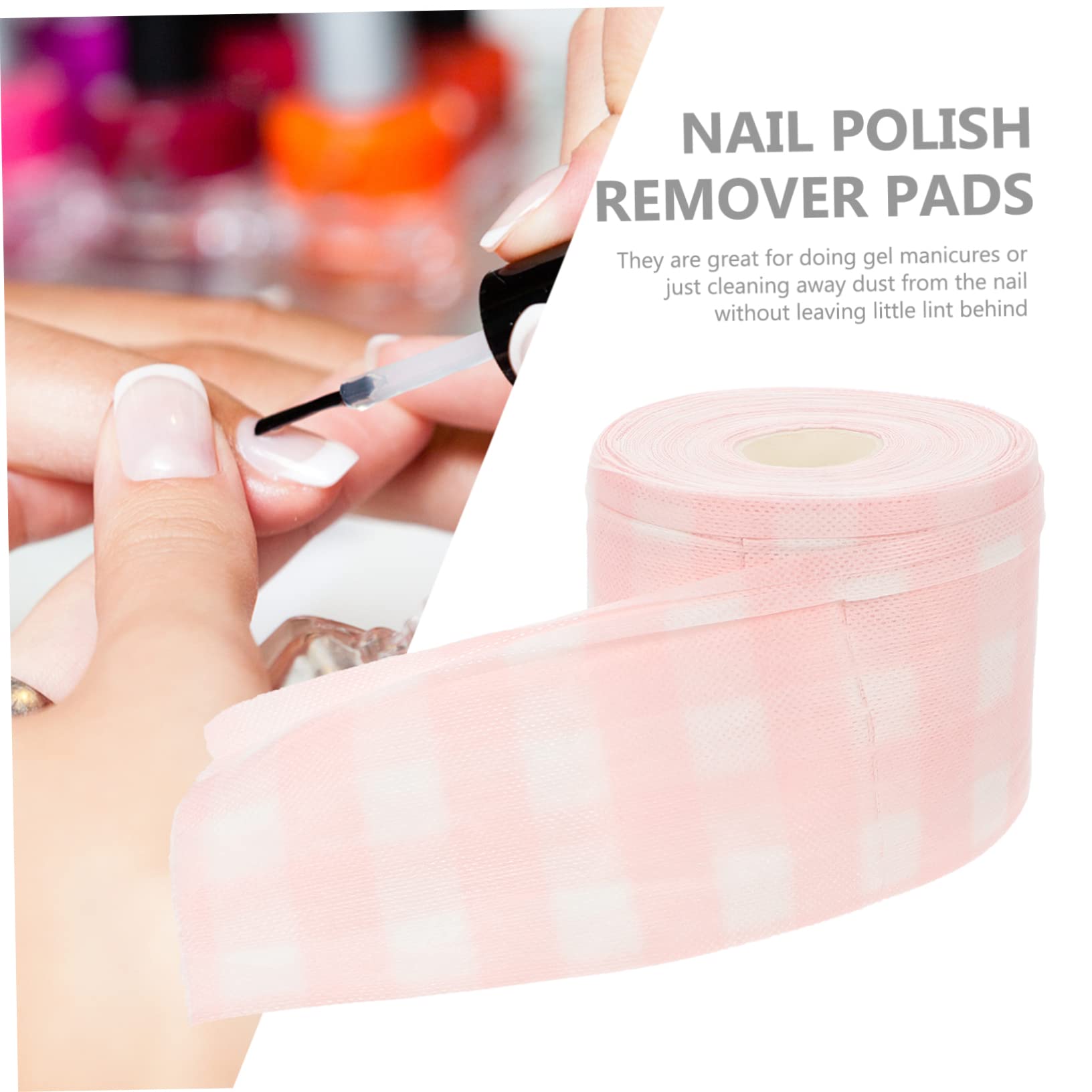 FOMIYES Disposable Nail Polish Remover Wipes - 100 Cotton Nail Art Cleaner Pads for Quick & Easy Manicure Care | Perfect for Salon, Home Use & Travel Nail Polish Removal