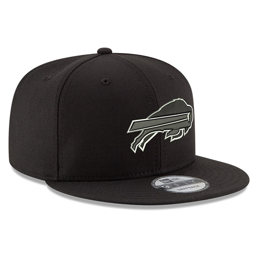 New Era 9Fifty Buffalo Bills Basic Snapback Hat - Black & White Adjustable Baseball Cap for Men & Women - Perfect for Sports Fans, Game Day & Casual Wear