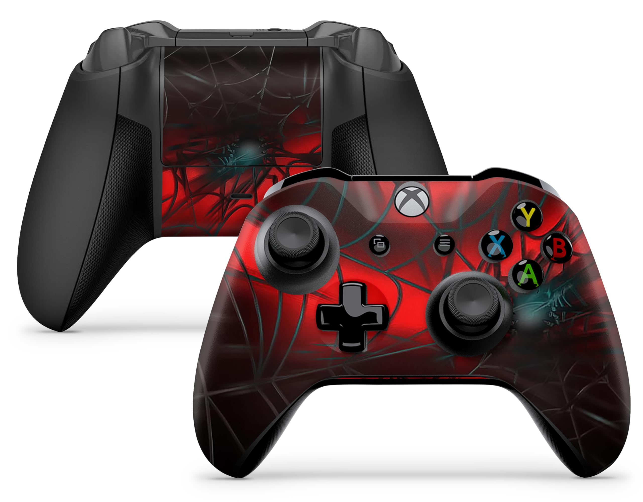 Premium Xbox ONE X Spider Console Skin Decal Sticker Set with 2 Matching Controller Skins - Custom Gaming Console Wrap - Perfect for Gaming Enthusiasts & Spider-Man Fans - Great for Home Entertainment & Game Room Decor