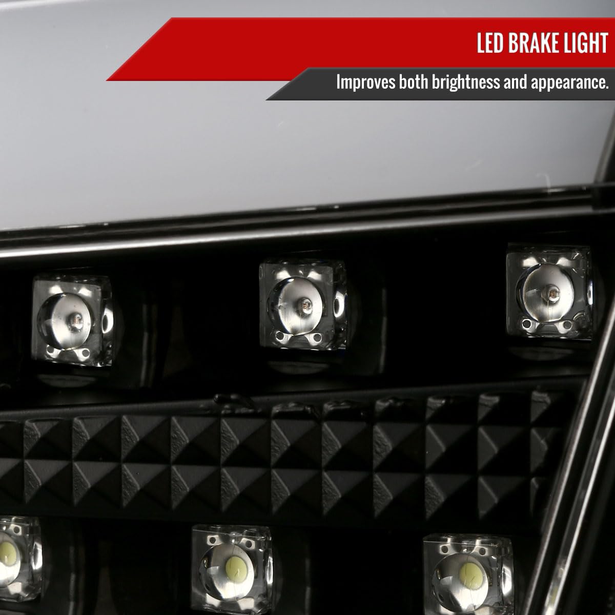 Mitsubishi Lancer 08-17 & EVO X 08-15 LED Tail Lights - Black Brake Lamps Pair - High Visibility & Style Upgrade for Night Driving & Car Customization