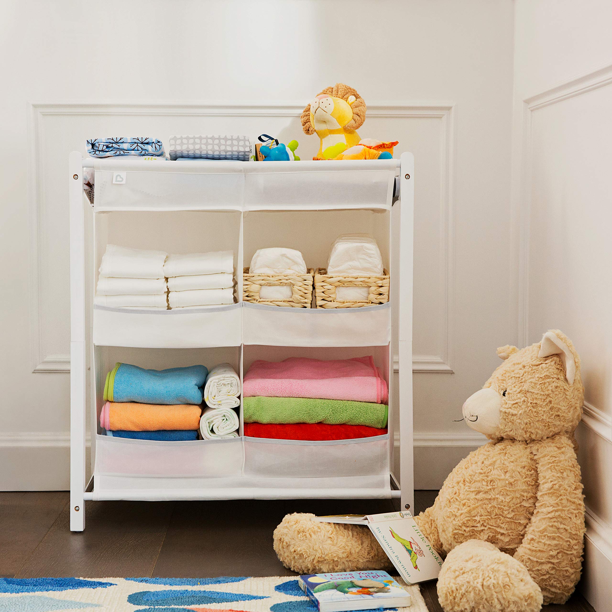 Munchkin® Nursery Essentials™ Diaper Organizer - Baby Diaper Storage & Organization for Nursery, Changing Table, and Closet - Perfect for Newborns & Toddlers