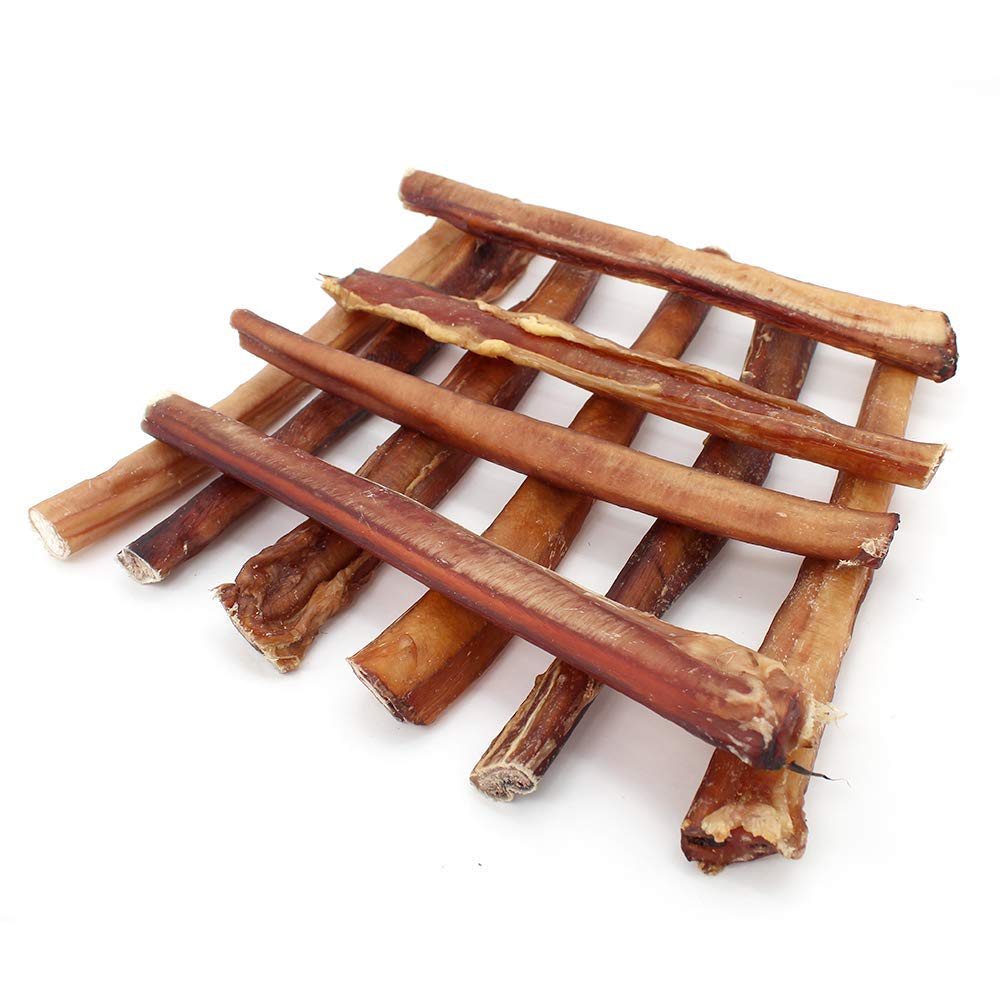 GigaBite 12 Inch Natural Free-Range Beef Bully Sticks for Dogs (Pack of 8) | All-Natural Dog Chews | Long-Lasting Dental Treats for Medium & Large Breeds | Perfect for Training, Teething & Anxiety Relief
