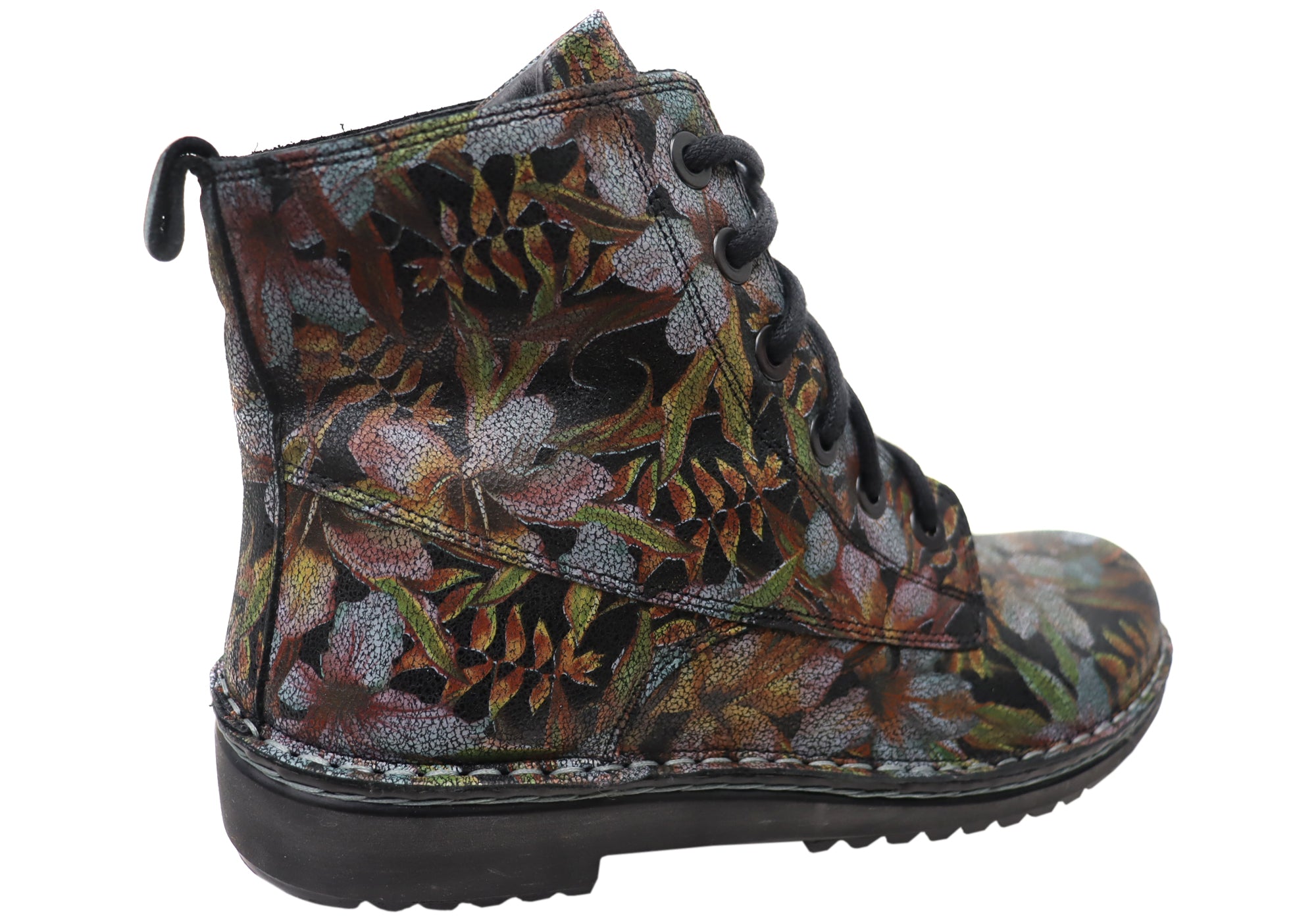 Naot Claudia Women's Leather Comfortable Supportive Lace-Up Boots - Stylish Ankle Boots for Walking, Work & Casual Outfits