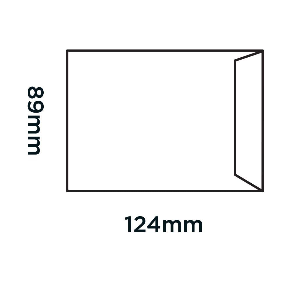 1000 Pcs White Gummed Envelopes 124 x 89 mm (4.9 x 3.5 in) 90 GSM - Self Seal Pockets for Mailing, Business Correspondence & Office Supplies - Bulk Pack for Daily Mailing Needs