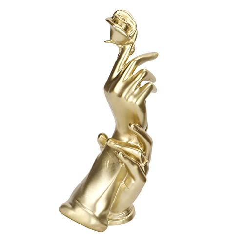 Elegant Rose Shaped Ornament - Handcrafted Resin Rose Sculpture for Feng Shui, Wealth & Good Luck | Perfect for Office Desk, Wine Cabinet, Home Decor & Gift Giving | Beautiful Tabletop Decoration & Figurine
