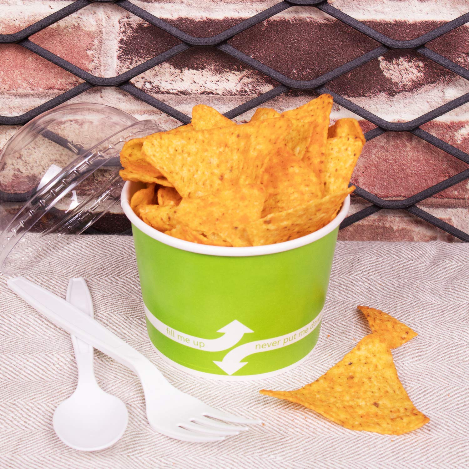 12oz (1000 Count) Eco-Friendly Paper Ice Cream Cups & Soup Bowls - Hot/Cold Food Containers for Ice Cream, Gelato, Yogurt, Soups & Snacks - Perfect for Parties, Catering & Dessert Shops - Green